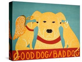 Good Dog Bad Dog Yellow-Stephen Huneck-Stretched Canvas