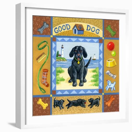 Good Dog Black Lab-Geraldine Aikman-Framed Giclee Print