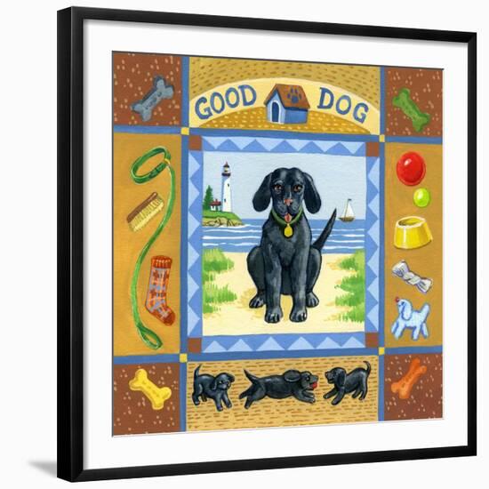 Good Dog Black Lab-Geraldine Aikman-Framed Giclee Print