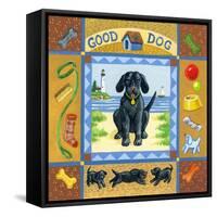 Good Dog Black Lab-Geraldine Aikman-Framed Stretched Canvas