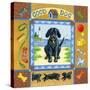 Good Dog Black Lab-Geraldine Aikman-Stretched Canvas