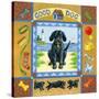 Good Dog Black Lab-Geraldine Aikman-Stretched Canvas