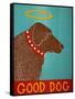 Good Dog Choc-Stephen Huneck-Framed Stretched Canvas