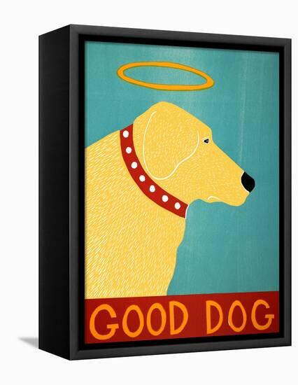 Good Dog Yellow-Stephen Huneck-Framed Stretched Canvas