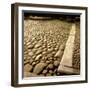 Good Example of American Stonework, famous cobblestones of Main Street in Nantucket 1850-Walker Evans-Framed Photographic Print