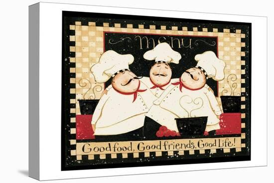 Good Food Good Friends 2-Dan Dipaolo-Stretched Canvas