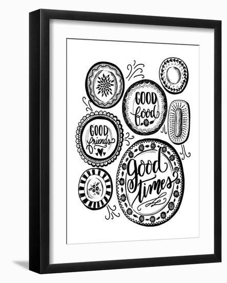 Good Food - Good Friends - Good Times-Valerie McKeehan-Framed Art Print