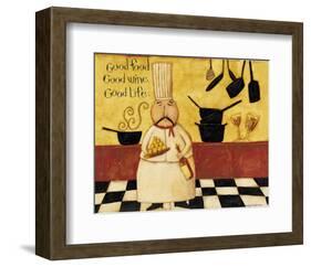 Good Food, Good Wine, Good Life-Dan Dipaolo-Framed Art Print