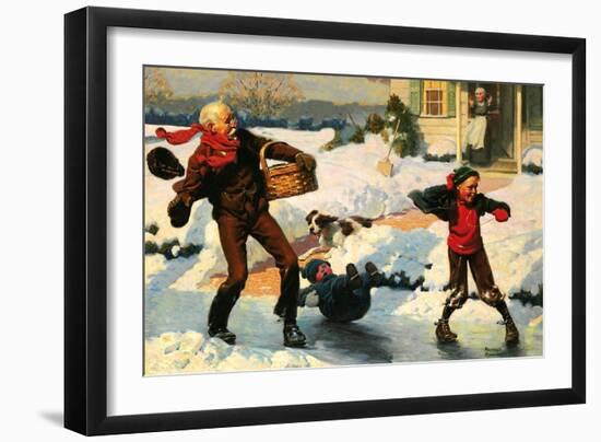 Good for Young and Old-Norman Rockwell-Framed Giclee Print