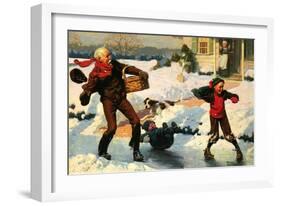 Good for Young and Old-Norman Rockwell-Framed Giclee Print