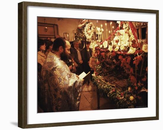 Good Friday, Easter 1984, Island of Naxos, Cyclades, Greece-David Beatty-Framed Photographic Print