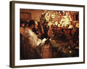 Good Friday, Easter 1984, Island of Naxos, Cyclades, Greece-David Beatty-Framed Photographic Print