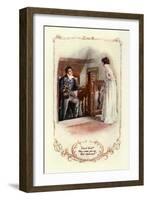 Good God! How came you up that staircase? 1907-Charles Edmund Brock-Framed Giclee Print