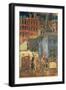 Good Government in the City,1338-40 (Detail of 57868) (Fresco)-Ambrogio Lorenzetti-Framed Giclee Print