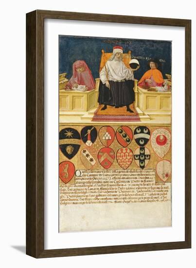 Good Government in the Public Finance Office, 1474-Benvenuto Di Giovanni-Framed Giclee Print