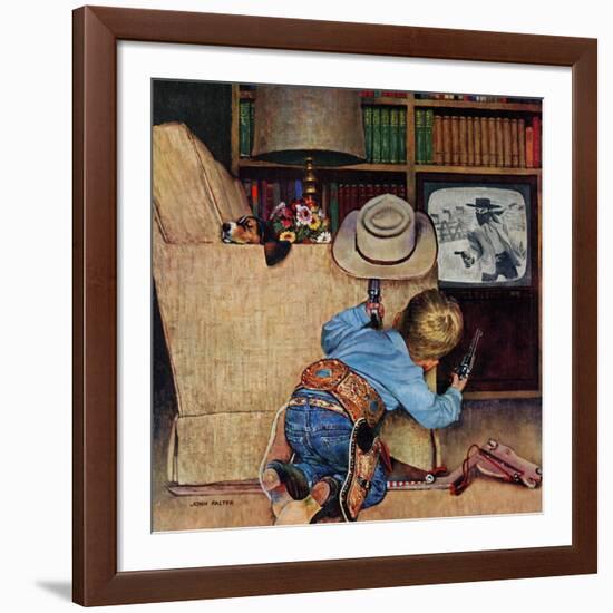 "Good Guys Wear White Hats", November 9, 1957-John Falter-Framed Giclee Print