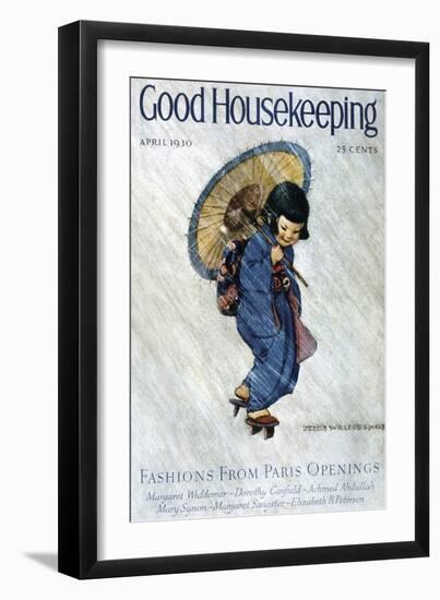 Good Housekeeping, April, 1930-null-Framed Art Print