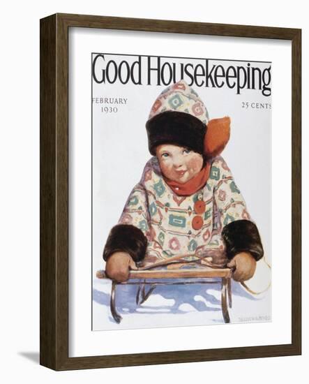 Good Housekeeping, February, 1930-null-Framed Art Print