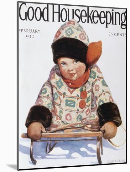 Good Housekeeping, February, 1930-null-Mounted Art Print