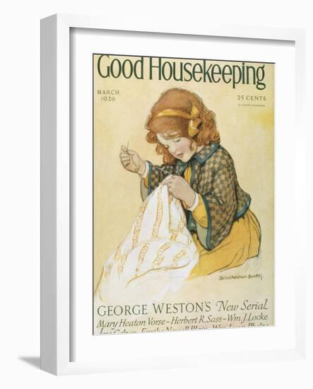 Good Housekeeping, March, 1926-null-Framed Art Print