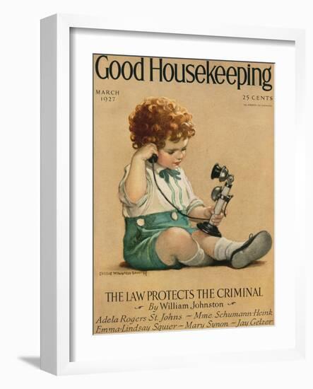 Good Housekeeping, March 1927-null-Framed Art Print