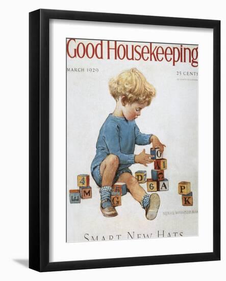 Good Housekeeping, March, 1929-null-Framed Art Print