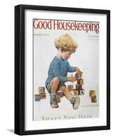 Good Housekeeping, March, 1929-null-Framed Art Print