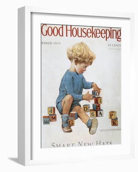 Good Housekeeping, March, 1929-null-Framed Art Print