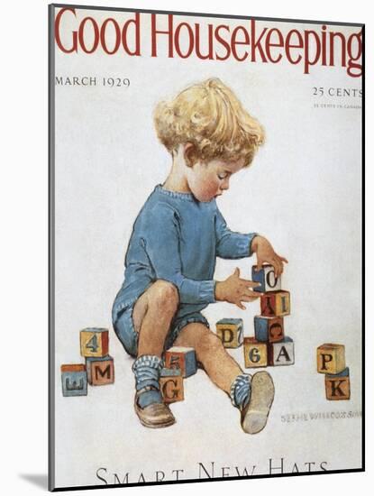 Good Housekeeping, March, 1929-null-Mounted Art Print