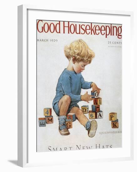 Good Housekeeping, March, 1929-null-Framed Art Print