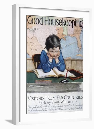 Good Housekeeping, October, 1928-null-Framed Art Print