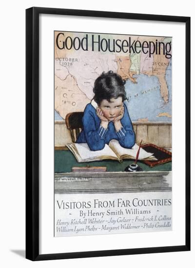 Good Housekeeping, October, 1928-null-Framed Art Print