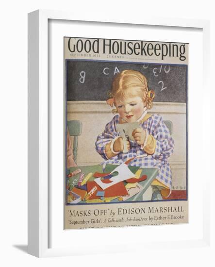 Good Housekeeping, September, 1933-null-Framed Art Print