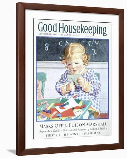 Good Housekeeping, September 1933-null-Framed Art Print