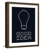 Good Idea Led Board-wongstock-Framed Art Print