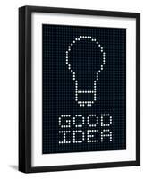 Good Idea Led Board-wongstock-Framed Art Print