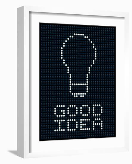 Good Idea Led Board-wongstock-Framed Art Print