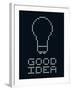 Good Idea Led Board-wongstock-Framed Art Print