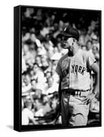 Good Informal Portrait NY Yankees Right Fielder Roger Maris Leaning on Bat During All Star Game-Stan Wayman-Framed Stretched Canvas