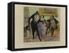 Good Lord! Sir, I Am Forced Toleave for the Country,Let My Wife Keep You Company-Honore Daumier-Framed Stretched Canvas