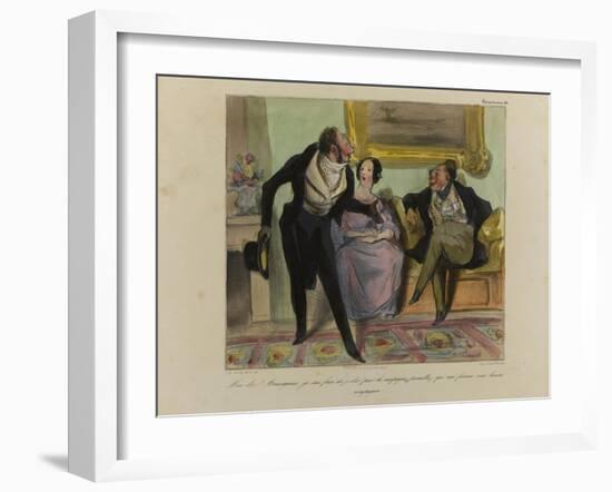 Good Lord! Sir, I Am Forced Toleave for the Country,Let My Wife Keep You Company-Honore Daumier-Framed Giclee Print