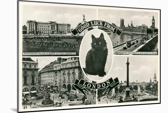 Good Luck from London, Scenes-null-Mounted Art Print