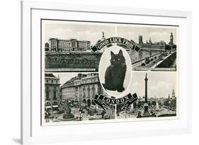 Good Luck from London, Scenes-null-Framed Premium Giclee Print