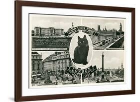 Good Luck from London, Scenes-null-Framed Premium Giclee Print