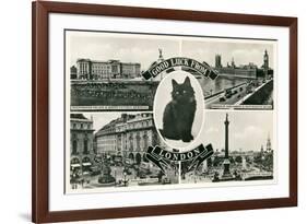 Good Luck from London, Scenes-null-Framed Premium Giclee Print