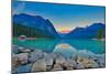 Good Mornig Lake Louise. {Panoramic View of the World Famous Lake Louise from Shore Line to Victori-Timothy Yue-Mounted Photographic Print