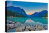 Good Mornig Lake Louise. {Panoramic View of the World Famous Lake Louise from Shore Line to Victori-Timothy Yue-Stretched Canvas