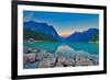 Good Mornig Lake Louise. {Panoramic View of the World Famous Lake Louise from Shore Line to Victori-Timothy Yue-Framed Photographic Print