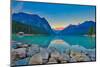 Good Mornig Lake Louise. {Panoramic View of the World Famous Lake Louise from Shore Line to Victori-Timothy Yue-Mounted Photographic Print