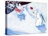 Good Morning Snowman - Jack & Jill-Beth Henninger-Stretched Canvas